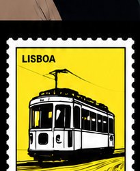 Lisboa Tram stamp