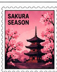 Sakura Season stamp